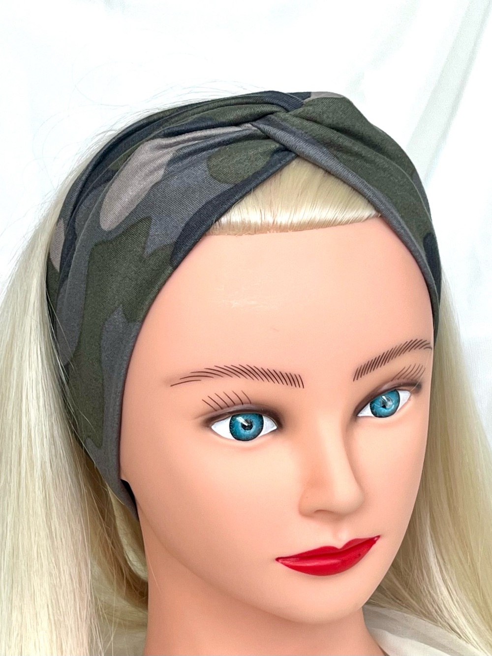 Women Camouflage Military Handmade Knot Stretchy Headband